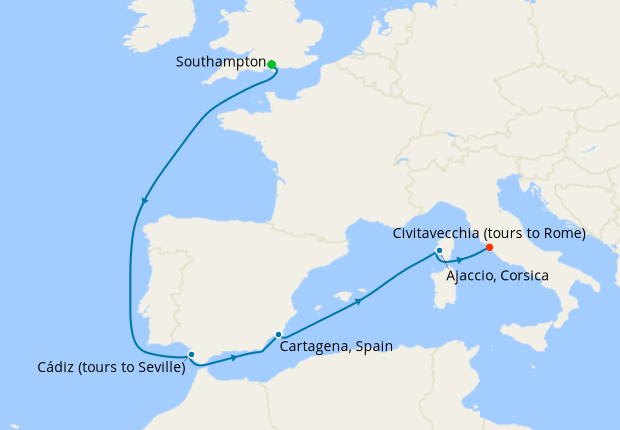 Cruise Itinerary Map