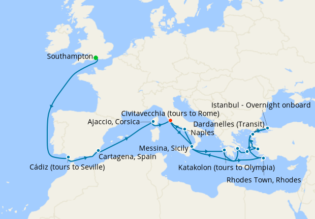 Cruise Itinerary Map