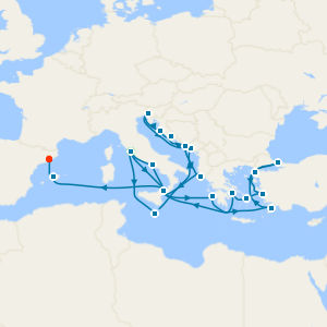 Mediterranean, Adriatic, Greece & Turkey from Civitavecchia