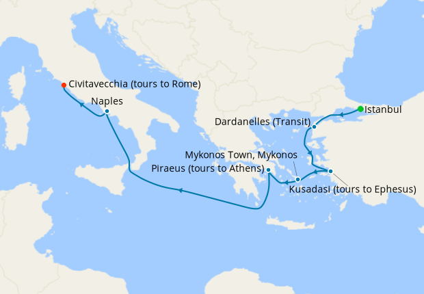 Cruise Itinerary Map