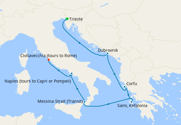 Cruise Itinerary Map