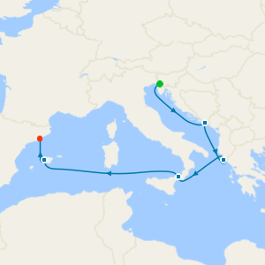 Italy, Greece & Croatia from Trieste