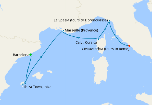 Cruise Itinerary Map