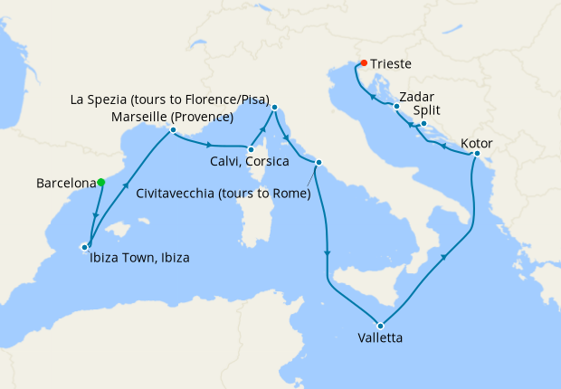 Cruise Itinerary Map