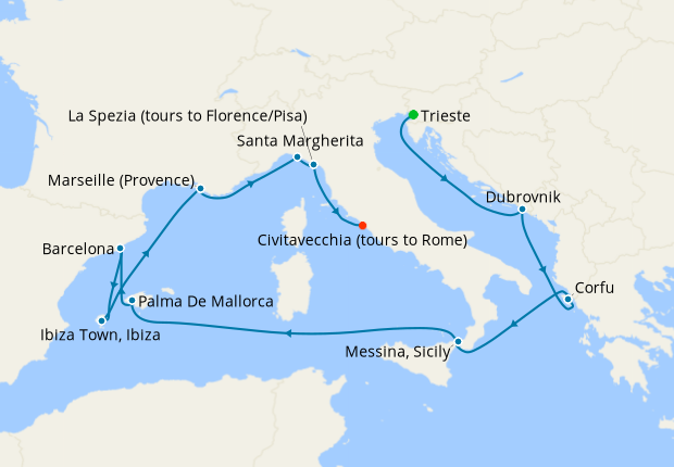 Cruise Itinerary Map