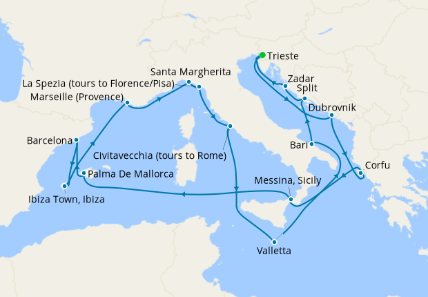 Cruise Itinerary Map