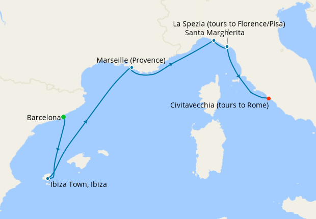 Cruise Itinerary Map