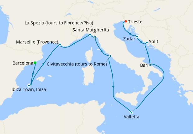 Cruise Itinerary Map
