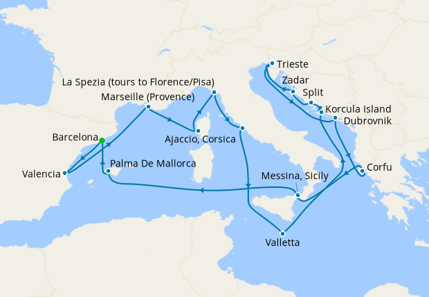 Cruise Itinerary Map