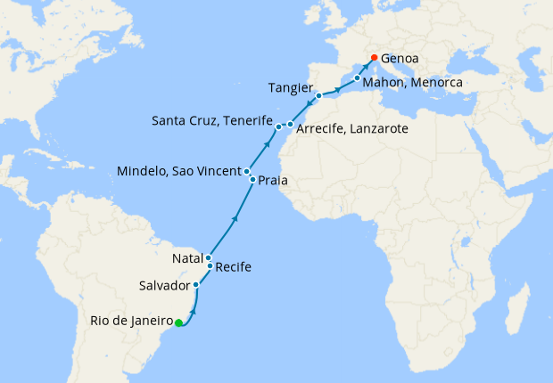 Cruise Itinerary Map