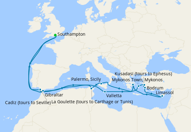 Cruise Itinerary Map