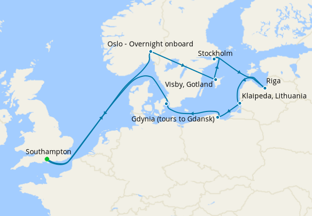 Cruise Itinerary Map