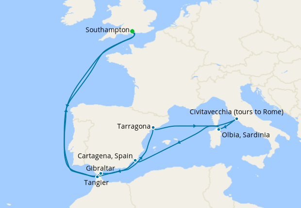 Cruise Itinerary Map