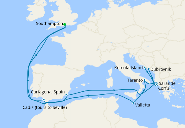 Cruise Itinerary Map