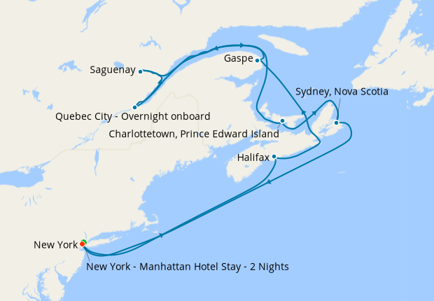 Cruise Itinerary Map