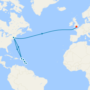 Transatlantic Crossing & Eastern Caribbean from New York with Stay