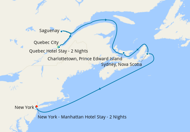 Cruise Itinerary Map