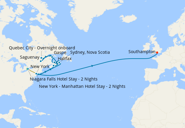 Cruise Itinerary Map