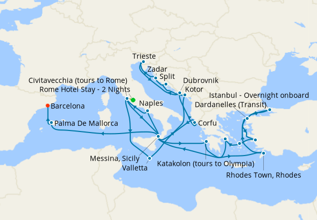 Cruise Itinerary Map
