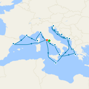 Mediterranean & Adriatic from Rome with Stay