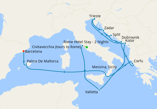 Cruise Itinerary Map