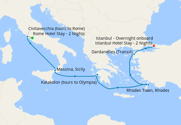 Cruise Itinerary Map