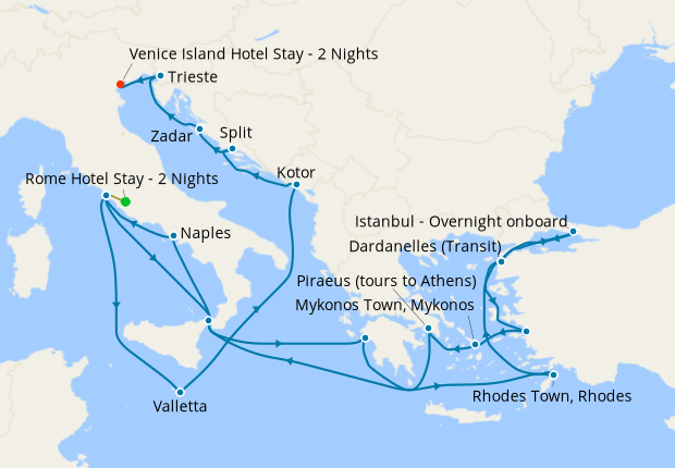 Cruise Itinerary Map