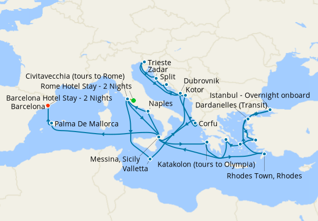 Cruise Itinerary Map