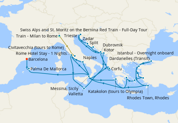 Cruise Itinerary Map