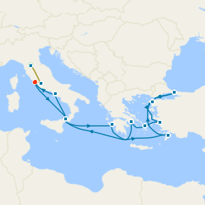 Florence & Rome Stays with Italy, Greece & Turkey from Civitavecchia