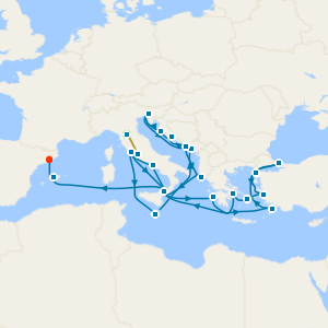 Florence & Rome Stays with Mediterranean, Adriatic, Greece & Turkey from Civitavecchia