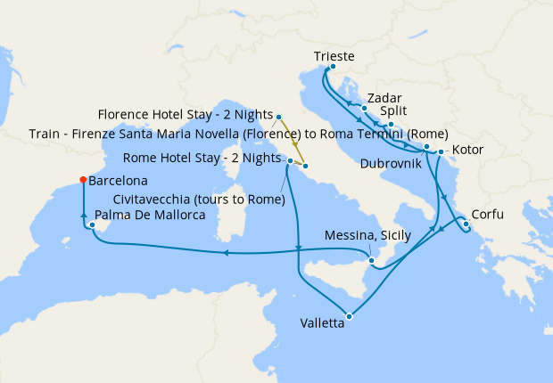 Cruise Itinerary Map