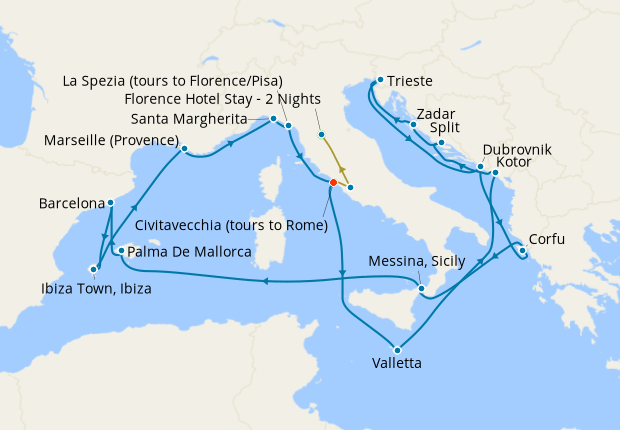 Cruise Itinerary Map