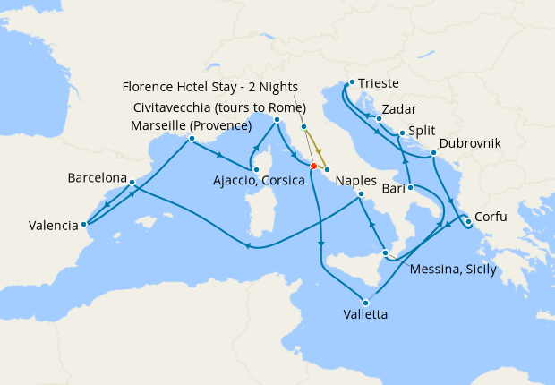 Cruise Itinerary Map