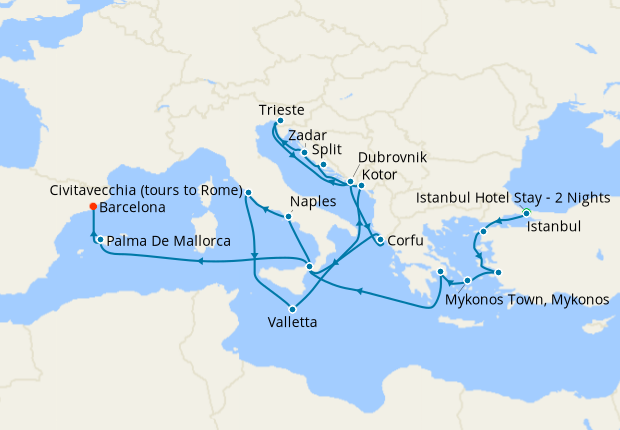 Cruise Itinerary Map