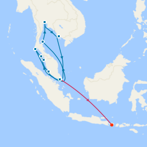 Malaysia & Thailand Cruise with Singapore Stay and Bali Beach Break