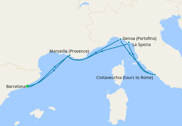 Cruise Itinerary Map