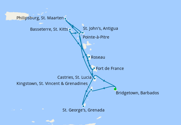 Cruise Itinerary Map