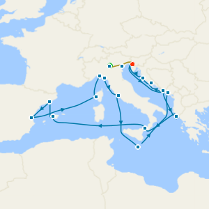 Lake Garda and Venice Stays with Mediterranean & Adriatic from Trieste
