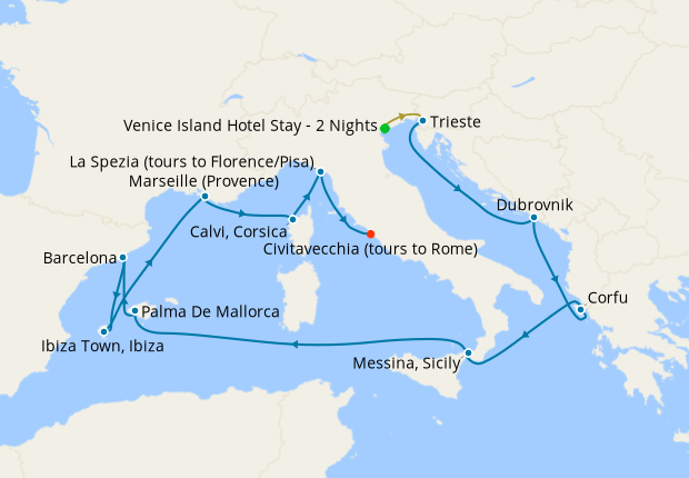 Cruise Itinerary Map