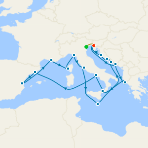 Mediterranean & Adriatic from Trieste with Venice Stay