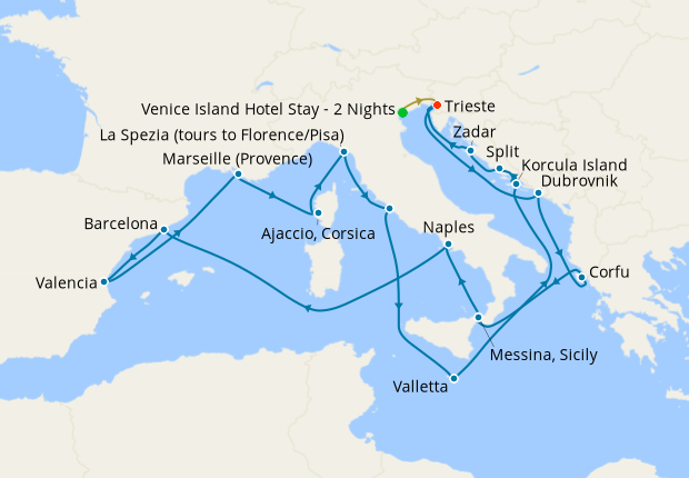 Cruise Itinerary Map