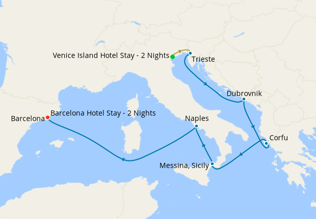 Cruise Itinerary Map