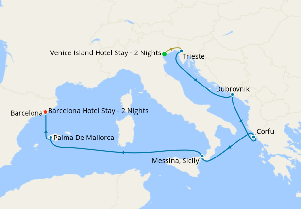 Cruise Itinerary Map