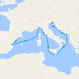 Mediterranean & Adriatic from Barcelona  with Stay