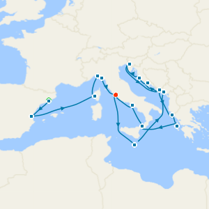 Mediterranean & Adriatic from Barcelona with Stays