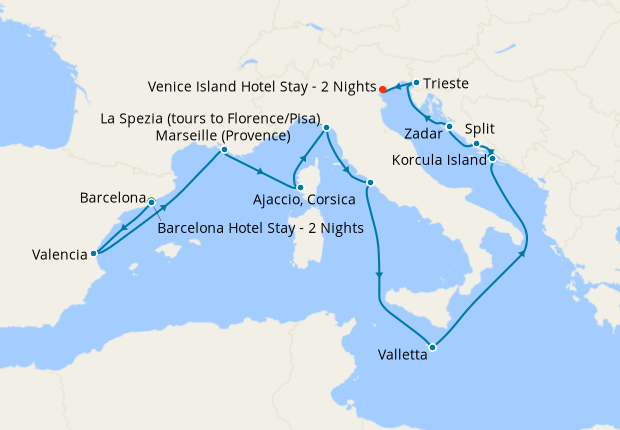 Cruise Itinerary Map