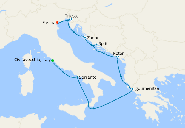 Cruise Itinerary Map