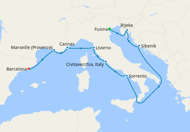 Cruise Itinerary Map