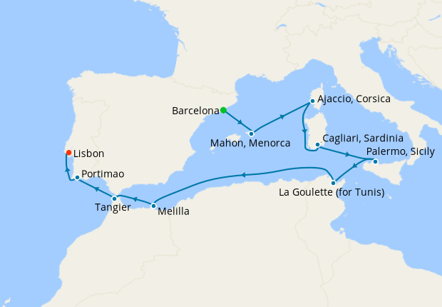 Cruise Itinerary Map